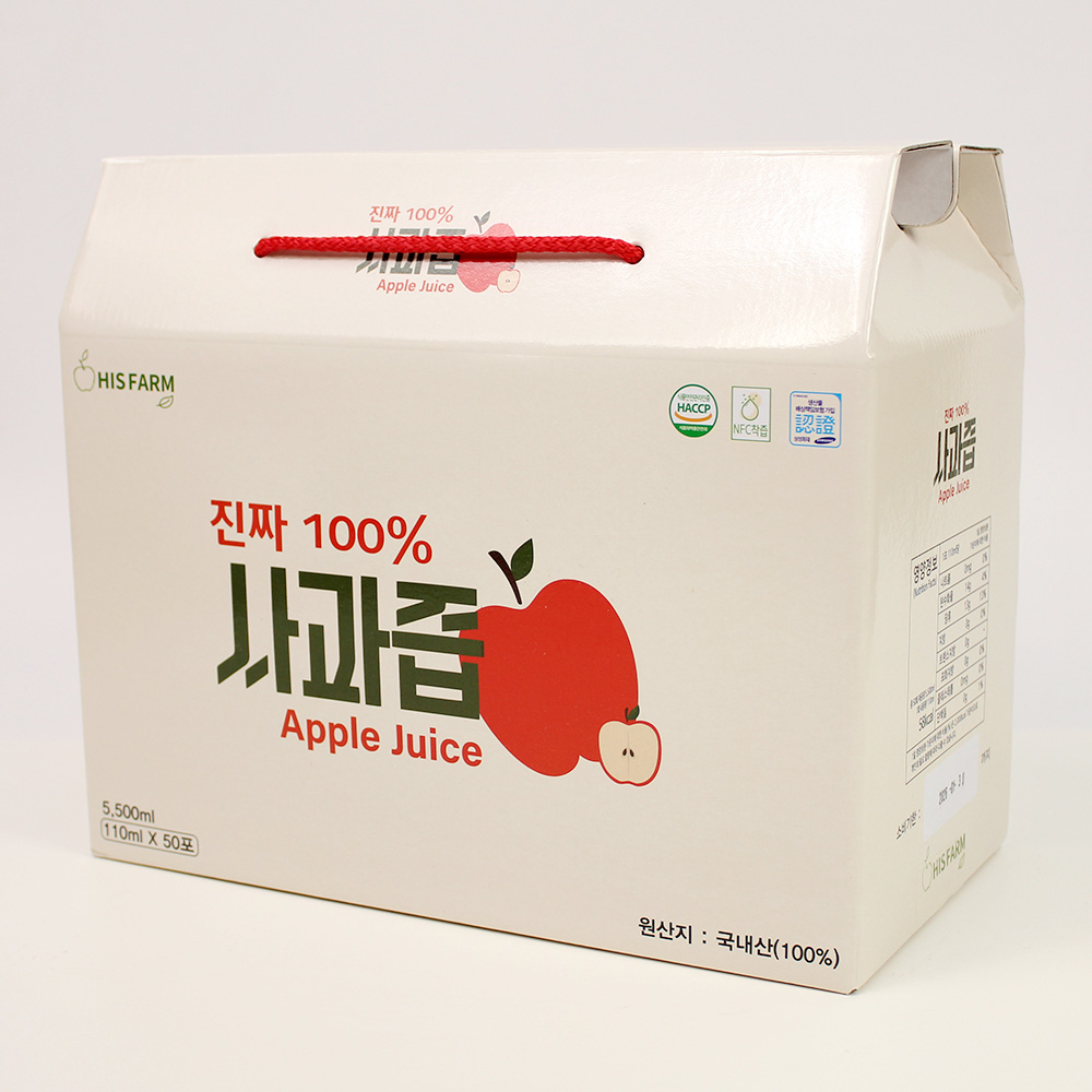 진짜100%사과즙 (110ml * 50포) - 5%추가 할인
